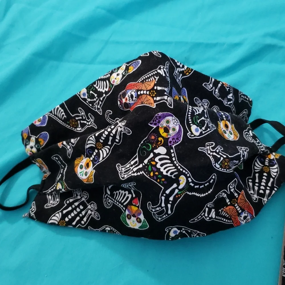 Hand Crafted Ostomy/Iliostomy bag cover w/matching reversible face mask